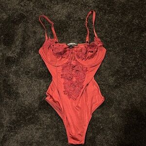 Red Lace Bodysuit
